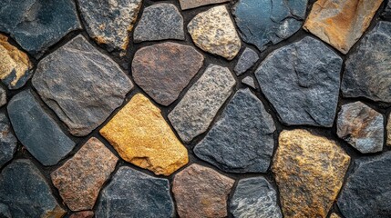Various stone textures in an outdoor setting.