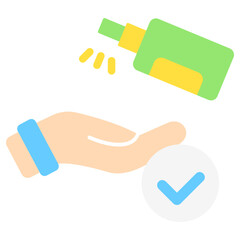 Hand wash flat color icon, use for UI, UX, app and web development, digital or print. for industry, hospital management, health theme.