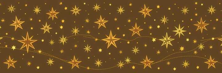 Abstract star Christmas background with elegant golden vector lines, golden, vector