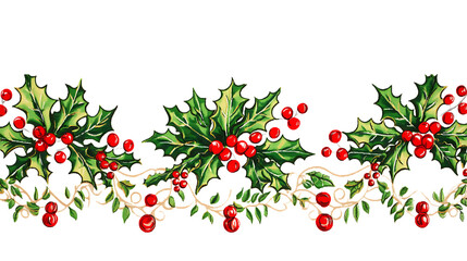 A festive christmas table decorated isolated on  white background