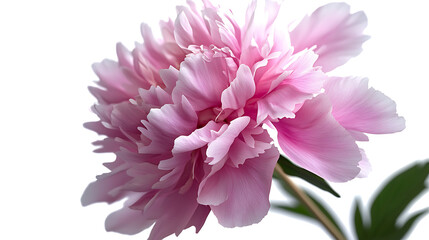 A single pink flower with a green stem