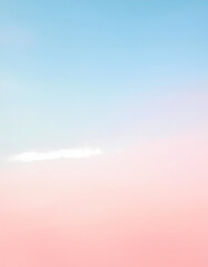 Fototapeta premium Pastel Sky Soft Pink and Blue Gradient Background Dreamy Cloudscape Serene Atmosphere 