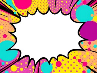 Obraz premium A vibrant and bold pop art image effect with bright colors and comic book style dots, comic book, bold