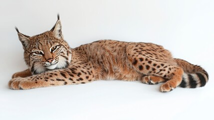 Lynx Resting on Smooth Surface in Soft Natural Light