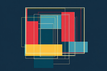 Geometric Abstract, A Colorful Abstract Pattern with Geometric Shapes and Colors, Evoking a Modern Aesthetic, wallpaper.