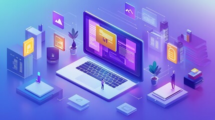 Obraz premium Digital transformation strategies in technology workspace infographic