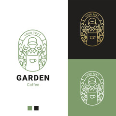 Garden coffee shop logo