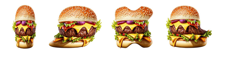 Letters I, J, K, L made from hamburger