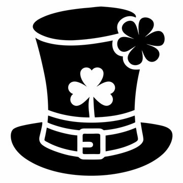 recommend clip art: 
                    Patrick's day leprechaun hat silhouette vector. Irish Elf hat silhouette. Saint Patrick's Day element.