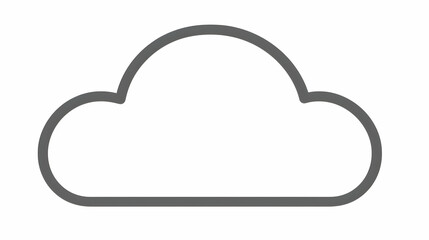 A simple, stylized cloud icon with a gray outline on a white background.