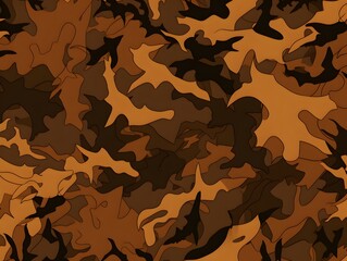 Naklejka premium Abstract Brown Organic Shape Pattern