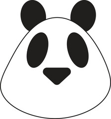 The panda head vector illustrator logo.