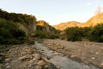 Putangirua Stream Bed - Scenic New Zealand Riverbed