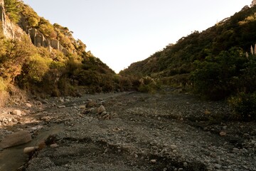 Putangirua Stream Bed - Scenic New Zealand Riverbed