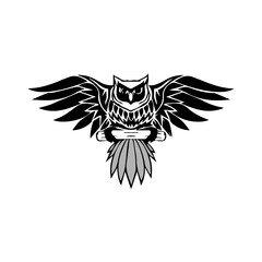 owl icon, vectors illustration