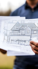 Architectural Blueprints of Two-Story House