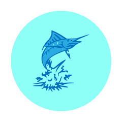 blue marlin fish icon
