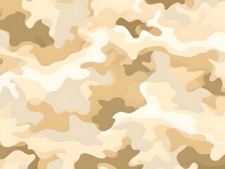 Naklejka premium Beige and Brown Abstract Camouflage Pattern