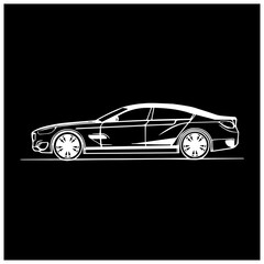 Naklejka premium car image icon vectors illustration symbol