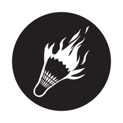 badminton shuttlecock icon vectors illustration