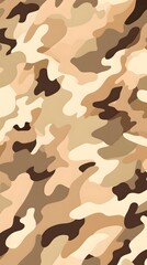 Fototapeta premium Desert Camouflage Pattern: Beige, Brown, and Tan Color Variations