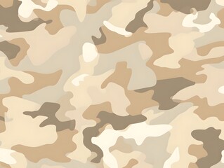 Fototapeta premium Desert Camouflage Pattern: Beige, Brown, Off-White Color Palette