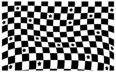 Wavy checkerboard background vector.
Checkerboard  pattern background.