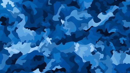 Abstract Blue Camouflage Pattern