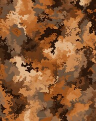 Abstract Brown Camouflage Pattern