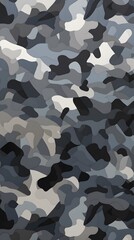 Obraz premium Abstract Grayscale Camouflage Pattern