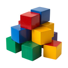 Obraz premium wooden toy blocks isolated on white