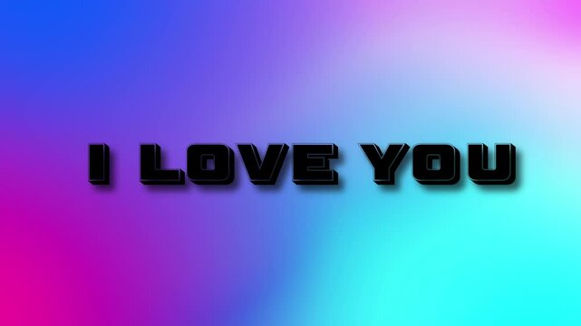 A colourful lights background with the title of I Love You