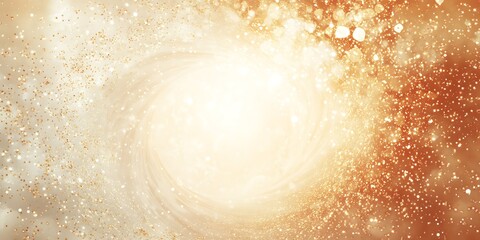 Fototapeta premium Golden Sparkling Swirl Abstract Background Design