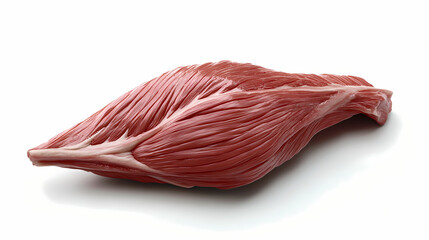 3d illustration of abdominal internal oblique muscles on white background. Oblique. Illustration