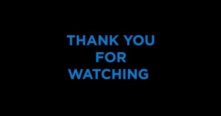 Outro video text, thank for watching footage, suitable for outro vlog video