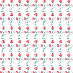 red and white background with hearts