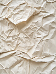 Obraz premium Crumpled creased blank white poster paper texture natural folds wrinkle background graphic design overlay creative digital art wallpaper backdrop scrapbook sheet mockup clean edit resource flat