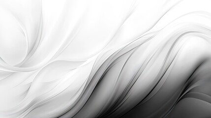 Naklejka premium Elegant Abstract Fluid Lines in Black and White Background Design