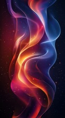 Naklejka premium An abstract composition of flowing colors resembling waves, creating a sense of movement and depth.