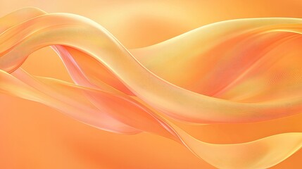 Fototapeta premium Smooth Waves of Orange and Yellow Flowing Abstract Background Design