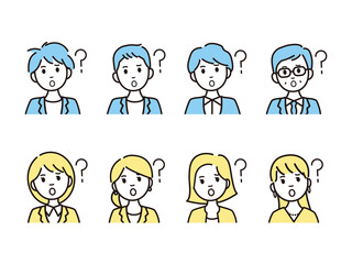 ビジネスパーソンの人物アイコン・アバターアイコンセット