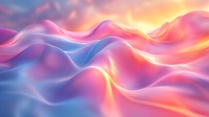 Beautiful Pastel Holographic Abstract Background. Generative AI