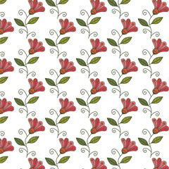 seamless pattern with red roses
