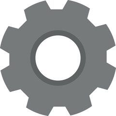 Simple Isolated Cogwheel Mechanical Gear Illustration