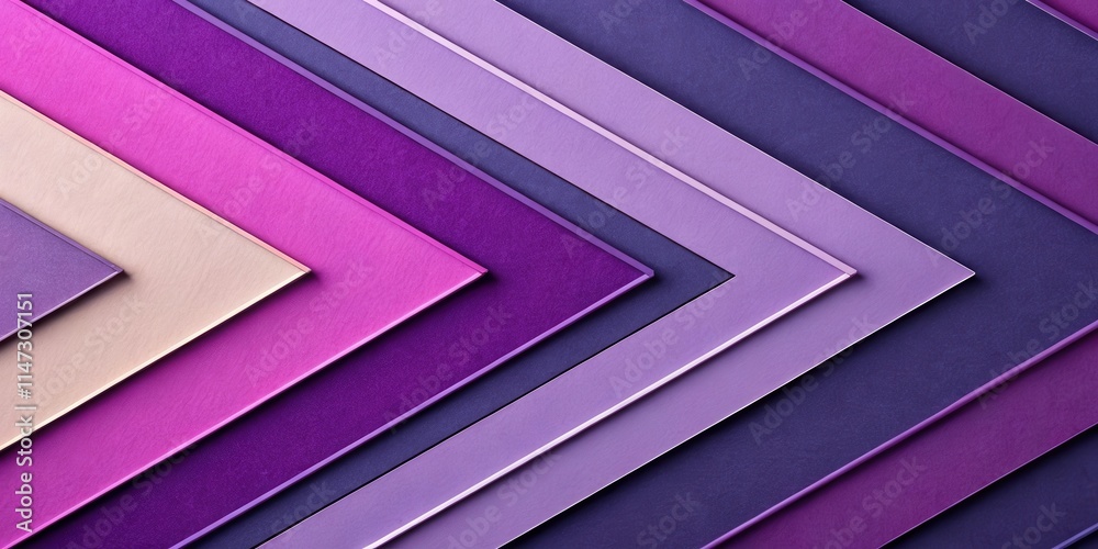 Aufkleber abstract geometric pattern with layered shapes and gradual color transitions in purple, pink, and be