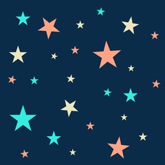 joyful pattern colorful stars illustrations