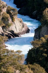 Water Raging in the Aratiatia Rapids - New Zealand River Rapids