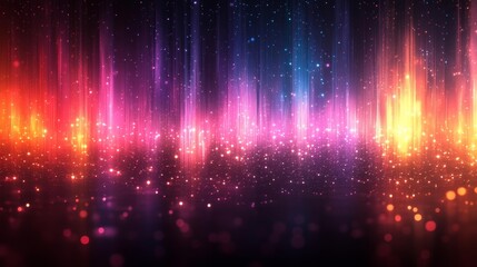 Abstract Neon Lights with Vibrant Vertical Streaks. Generative AI