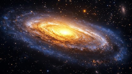 Vibrant Galaxy with Stars and Cosmic Glow. Generative AI