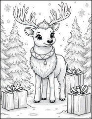 Christmas coloring page size 8.5 x 11